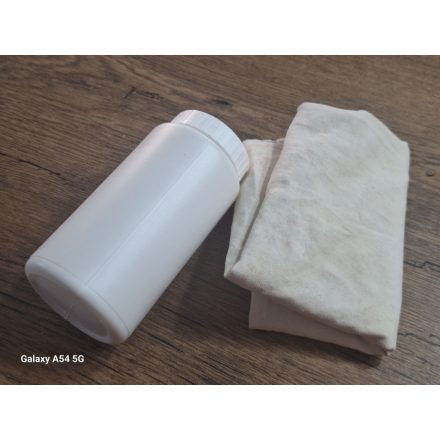 Szektorlabda felületkezelő por és rongy